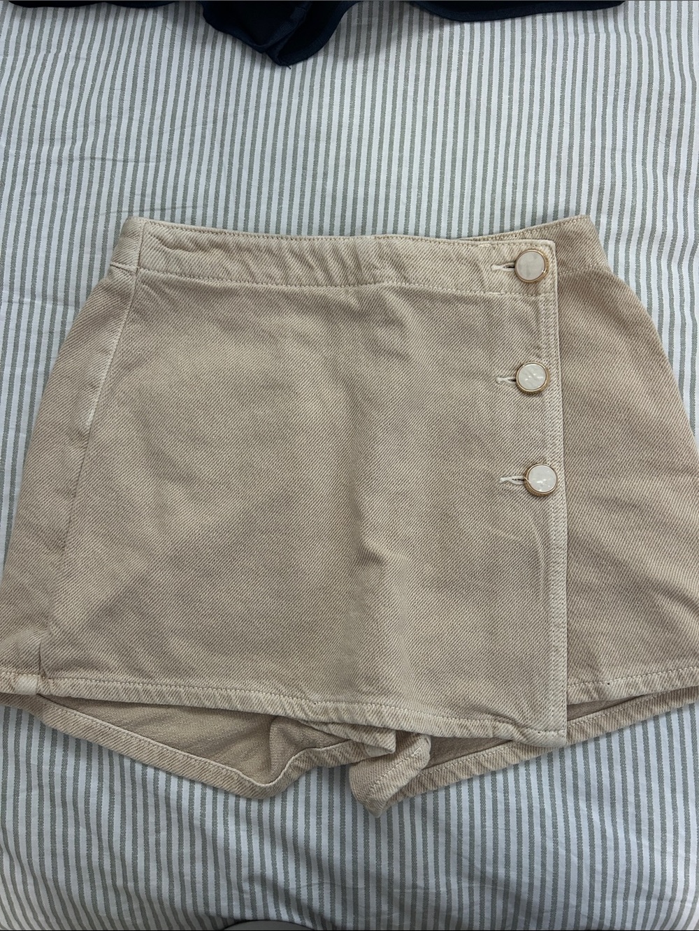 Zara Tan Denim Skort
